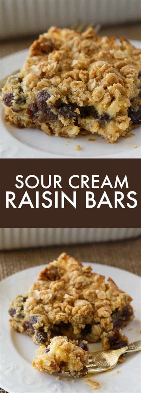 Sour Cream Raisin Bars Recipe Raisin Pie Raisin