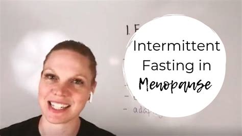 intermittent fasting in menopause youtube