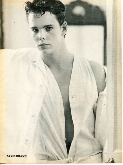 Kevin Dillon Pinup Clipping Cutting From Magazine 80s Sexy Shirt Open Matt 400 Picclick