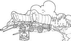 October, improvement in communication and transportation. Pioneer - cooking along the trail coloring page | Pioneer ...