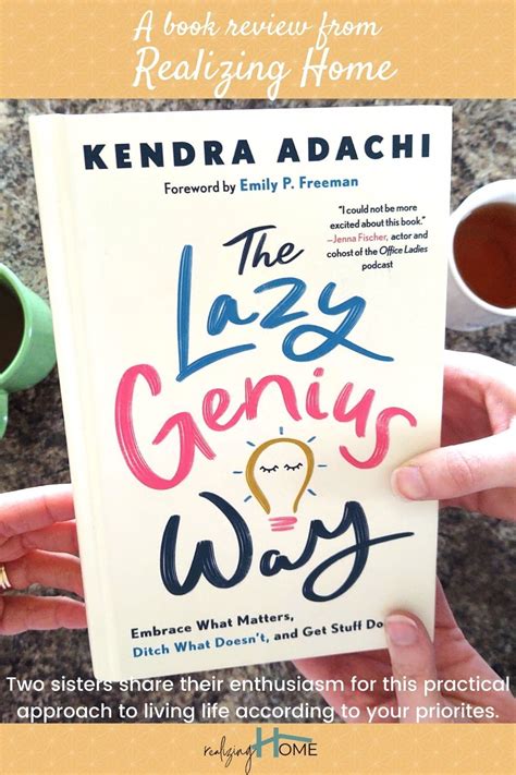The Lazy Genius Way A Book Review In 2022 Getting Things Done Book