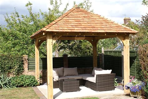 Oak Timber Framed Gazebo 35m X 35m Uk Garden And Outdoors