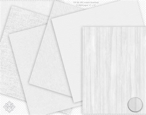 Pure White Textures Digital Paper White Wood Leather Etsy