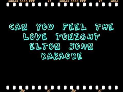 Скачать минус песни «can you feel the love tonight» 256kbps. Can you feel the love tonight - Elton John Karaoke - YouTube