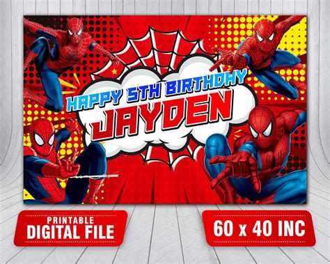 Happy 5th Birthday Happy Birthday Banners Birthday Parties Spiderman