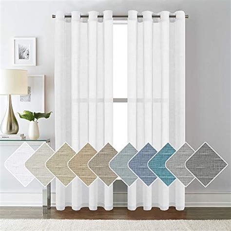 Hversailtex White Linen Curtain Panelshome Decorative Rich Natural
