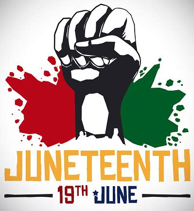 Have a proud and happy juneteenth! Fist And Splashed African Colors For Juneteenth ...