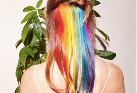 hidden rainbow hair is the trend you never knew you always wanted brit co