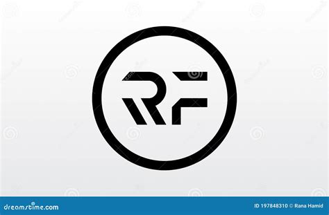 Initial Rf Letter Logo With Creative Modern Business Typography Vector