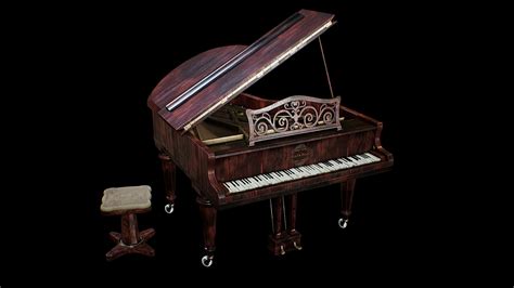 3D model Grand piano VR / AR / low-poly | CGTrader