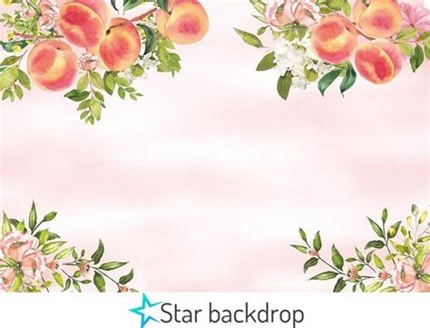 Buy Peaches Baby Shower Photography Backdrop For Party Online