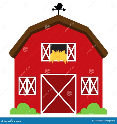 Cute Red Vector Barn Stock Vector Illustration Of Country 37857799