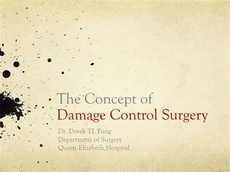 The Concept Of Damage Control Surgery Ppt Video Online Download