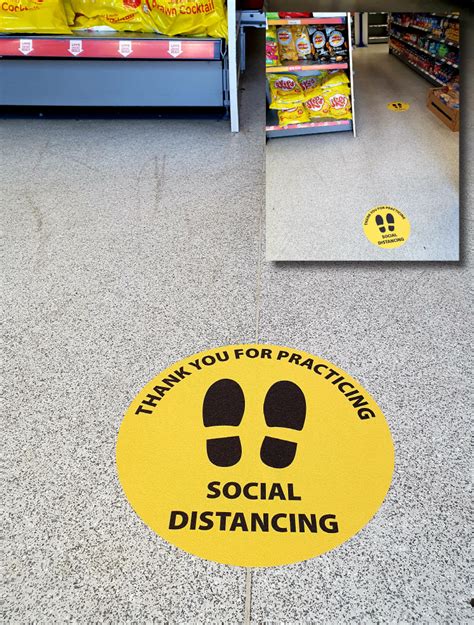 Social Distancing Floor Stickers Anti Slip Fast Delivery