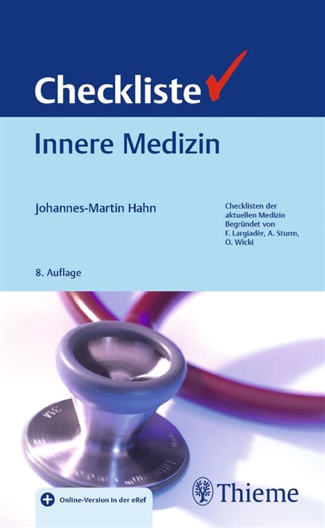 866 pages · 2018 · 11.98 mb · 2,524 downloads· german. Checkliste Innere Medizin von Johannes-Martin Hahn | ISBN ...