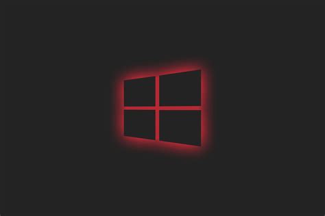 Windows 10 Logo Red Neon Wallpaper, HD Hi-Tech 4K Wallpapers, Images