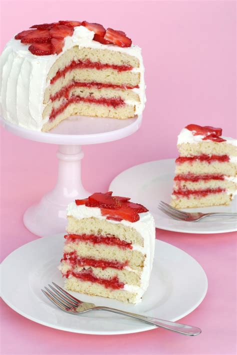 Cake is done when toothpick inserted in center comes out clean. Strawberry Shortcake… Cake - Glorious Treats