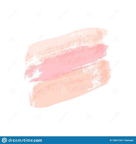 Pastel Pink Brush Strokes Isolated On White Background Vector Design