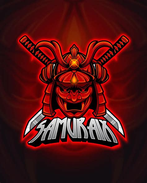 Samurai Mascot Esport Logo Template Vector Eps Ai Logo Design Template