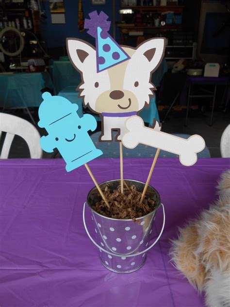 Dog Theme Centerpiece Dog Birthday Party Puppy Baby Shower Etsy