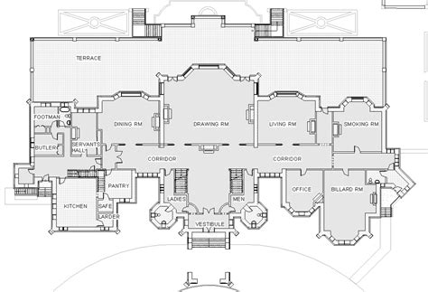 Level One | Castle floor plan, Mansion floor plan, Floor plans