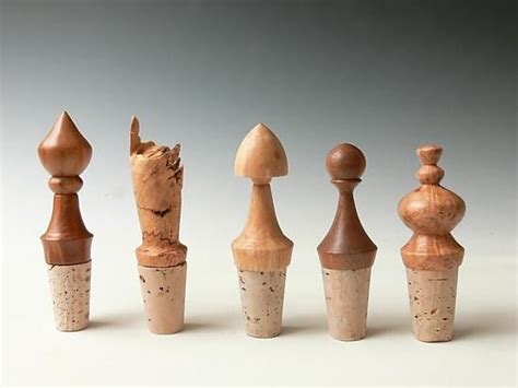 5 Wood Bottlestoppers Created By Dewey Garrett One Of A Kind Wooden