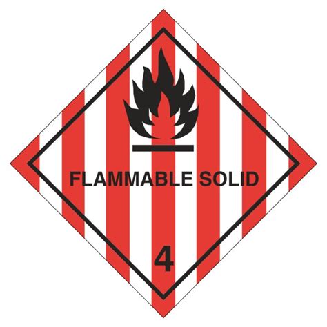 Flammable Solid Hazard Symbol Ghs Diamond Sign Aston Safety Signs