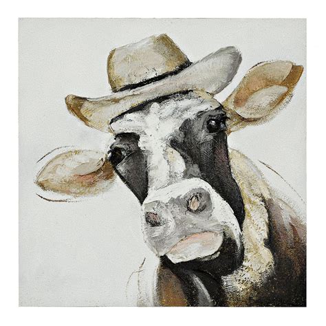 Fred The Cow Canvas Art Print Cow Art Cow Canvas Cow Painting