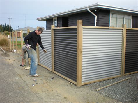 5.0 out of 5 stars 1. Corrugated Metal Fence Installation - Outdoor Decorations ...