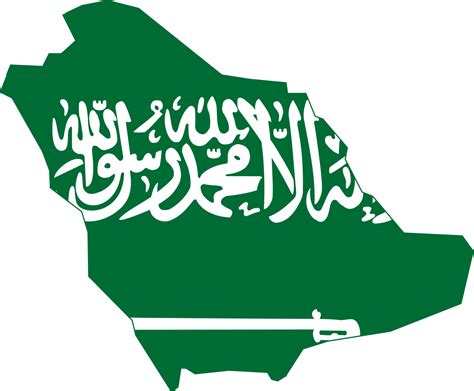 Saudi arabia is a country of 25,731,776 inhabitants, with an area of 1,960,582 km2, its capital is riyadh and its time zone is asia/riyadh. File:Flag map of Saudi Arabia.svg - Wikimedia Commons