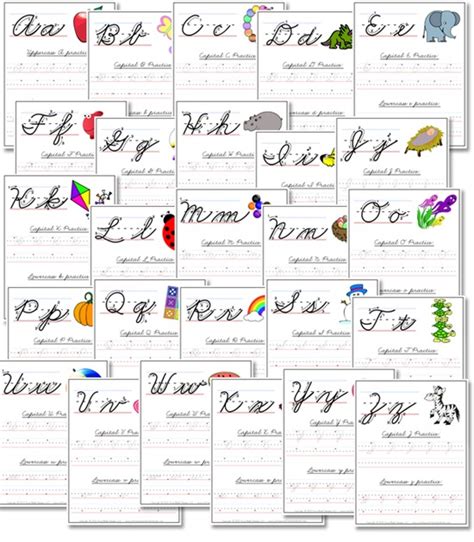 These are handy for giving kids a quick reminder on tricky letters. A-Z Cursive Handwriting Worksheets - Confessions of a ...