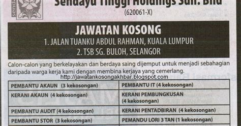 Who we are motionrom , comprising individuals with production house and advertising agency backgrounds, our diversity enables us to come up with the unique solution… JAWATAN KOSONG (KERATAN AKHBAR): JAWATAN KOSONG DI SENDAYU ...