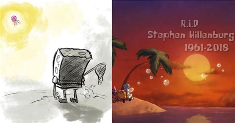 Photos Artists Pay Tribute To The Late Spongebob Creator Stephen