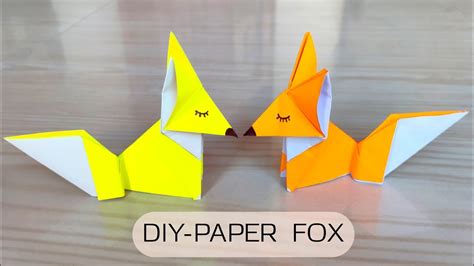 Origami Fox Easy Step By Step Tutorial Diy Origami Paper Fox Youtube