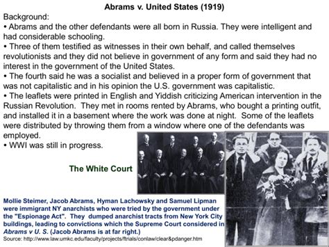 Us Supreme Court Abrams V United States 1919