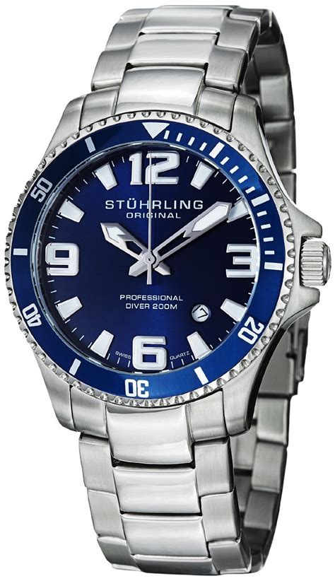Stuhrling Original Men's Aquadiver Swiss Quartz Watches only $49.99 (reg $395) - Mojosavings.com