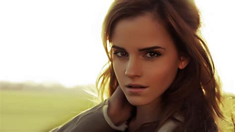 Wallpaper Face Women Long Hair Looking At Viewer Singer Actress Black Hair Emma Watson