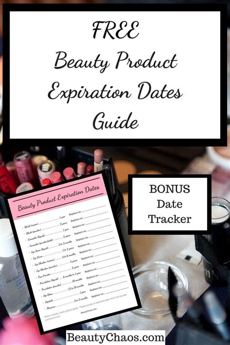 Free Beauty Product Expiration Dates Guide Printable Beauty Chaos