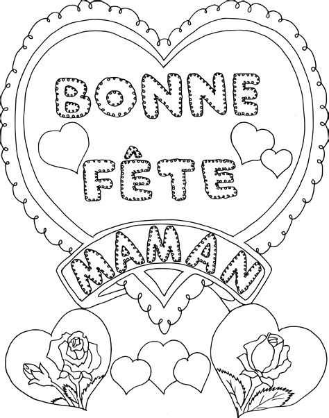 Il est venu le temps des mots doux, de la sagesse, de la douceur. Coloriage bonne fete maman gratuit à imprimer