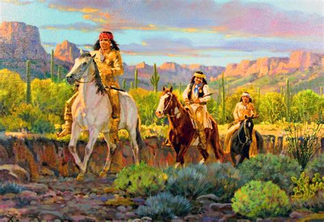 Evening Trouble Western Artist Native American Art