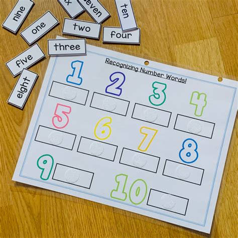 Recognizing Number Words Phonics Learning To Read Number Etsy