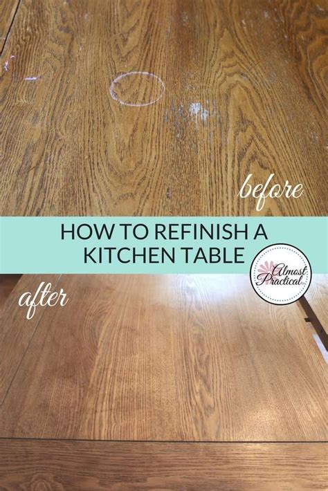 She has been wanting one to go in her family room. How to Stain a Wood Veneer Kitchen Table Top - A ...