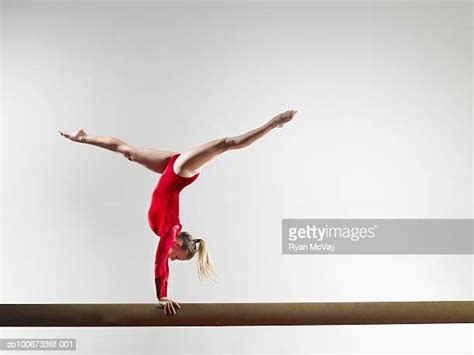 Gymnast Handstand Split Photos And Premium High Res Pictures Getty Images