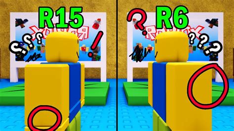 R6 And R15 Comparison Test Roblox Animation Youtube