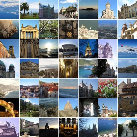 Set Of Travel Photos Of Different Places In Europe — Stock Photo
