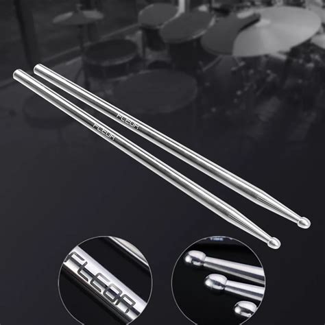 Fleor Solid Aluminium Drum Sticks Drumsticks 5a Metal Drumsticks Drums