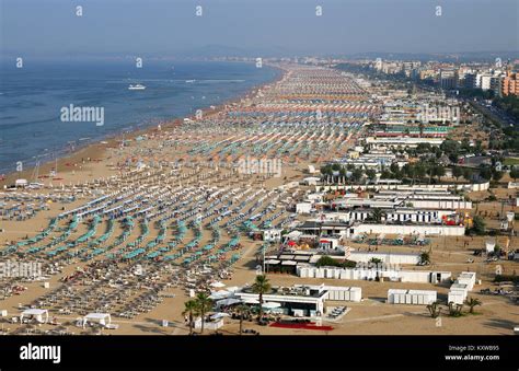 Rimini Beach Italy Summer Season Stock Photo Alamy
