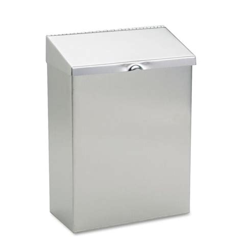 Hospeco 1 Gallon Stainless Steel Commercial Trash Can With Lid In The