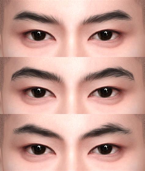 Four Different Types Of Eyes With Long Lashes And Eyebrows All Showing