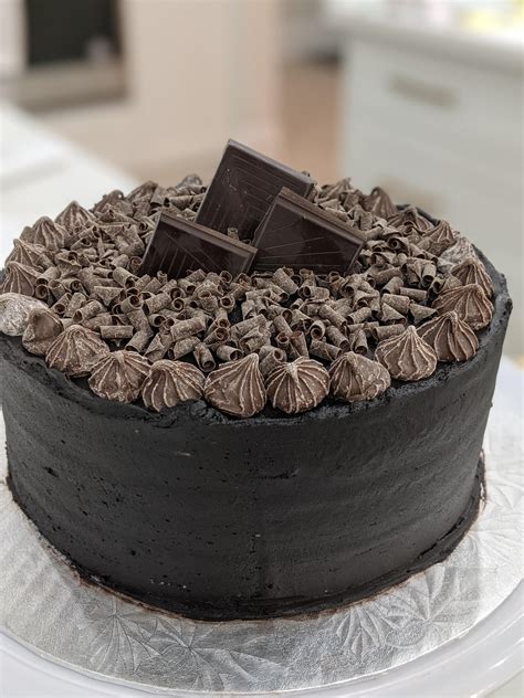 Homemade Dark Chocolate Layer Cake R Food